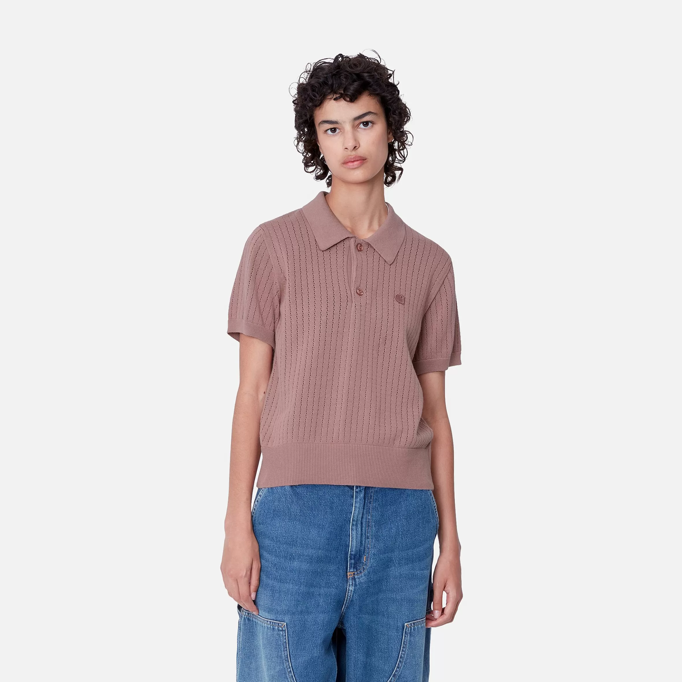 Malhas | Carhartt WIP W' S/S Norlina Polo Dusty Fuchsia