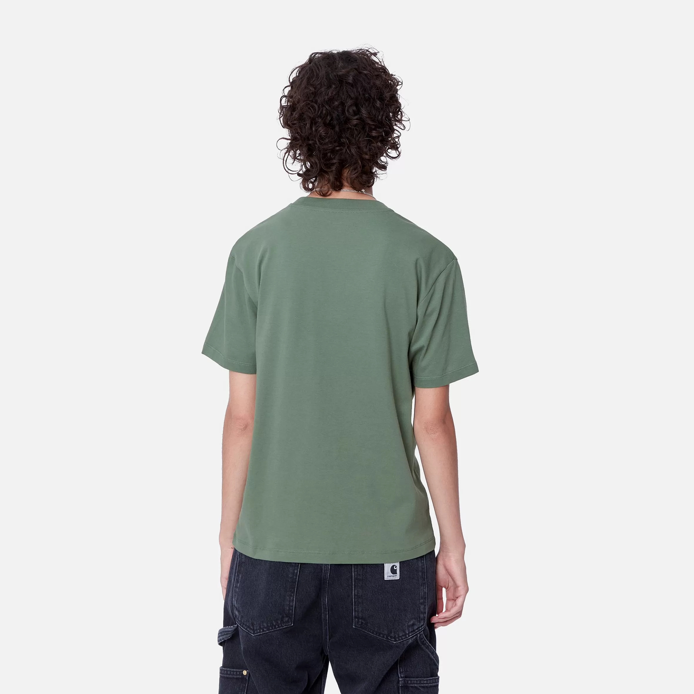 T-Shirts | Carhartt WIP W' S/S Script Embroidery T-Shirt Duck Green / Aura