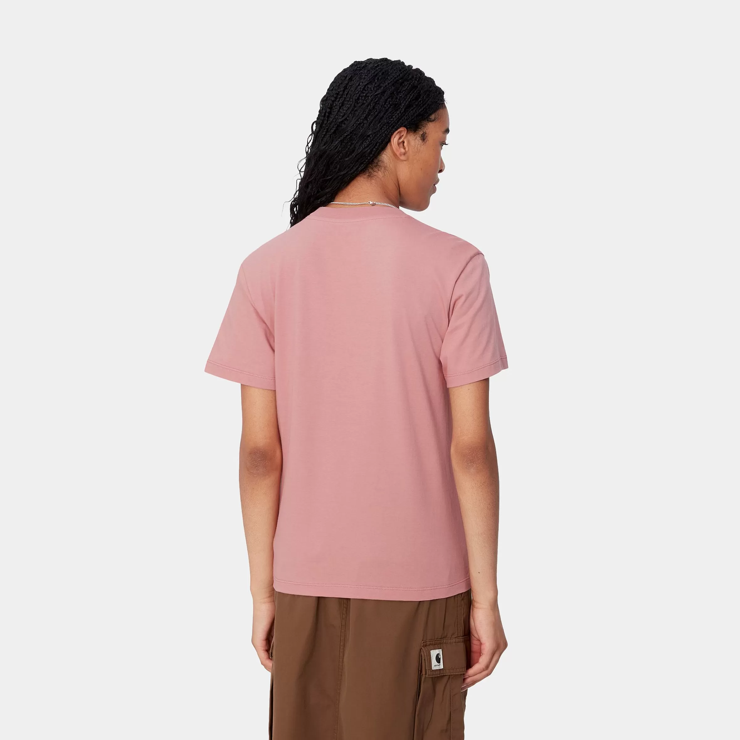 T-Shirts | Carhartt WIP W' S/S Script Embroidery T-Shirt Dusty Rose / Moonbeam