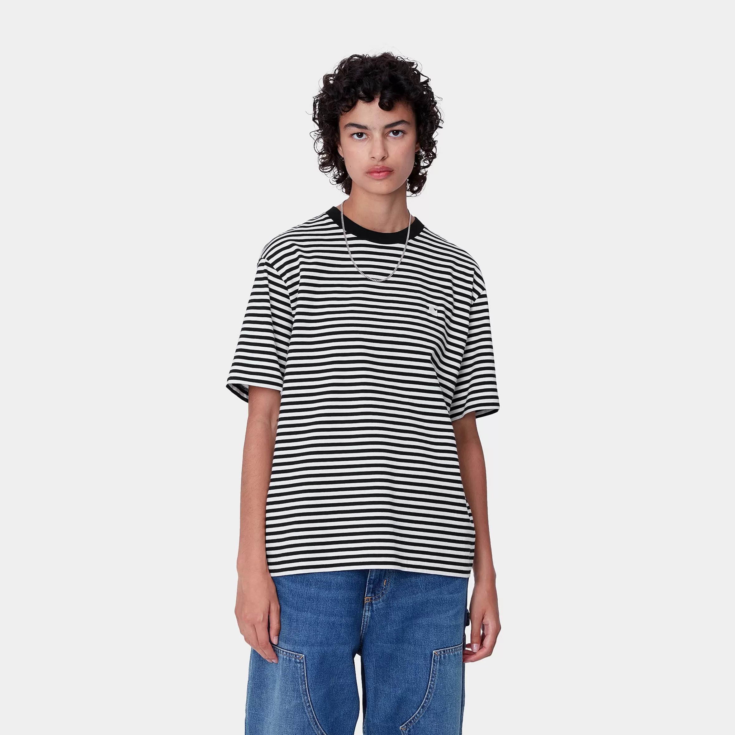 T-Shirts | Carhartt WIP W' S/S Verner T-Shirt Verner stripe, Black / Wax