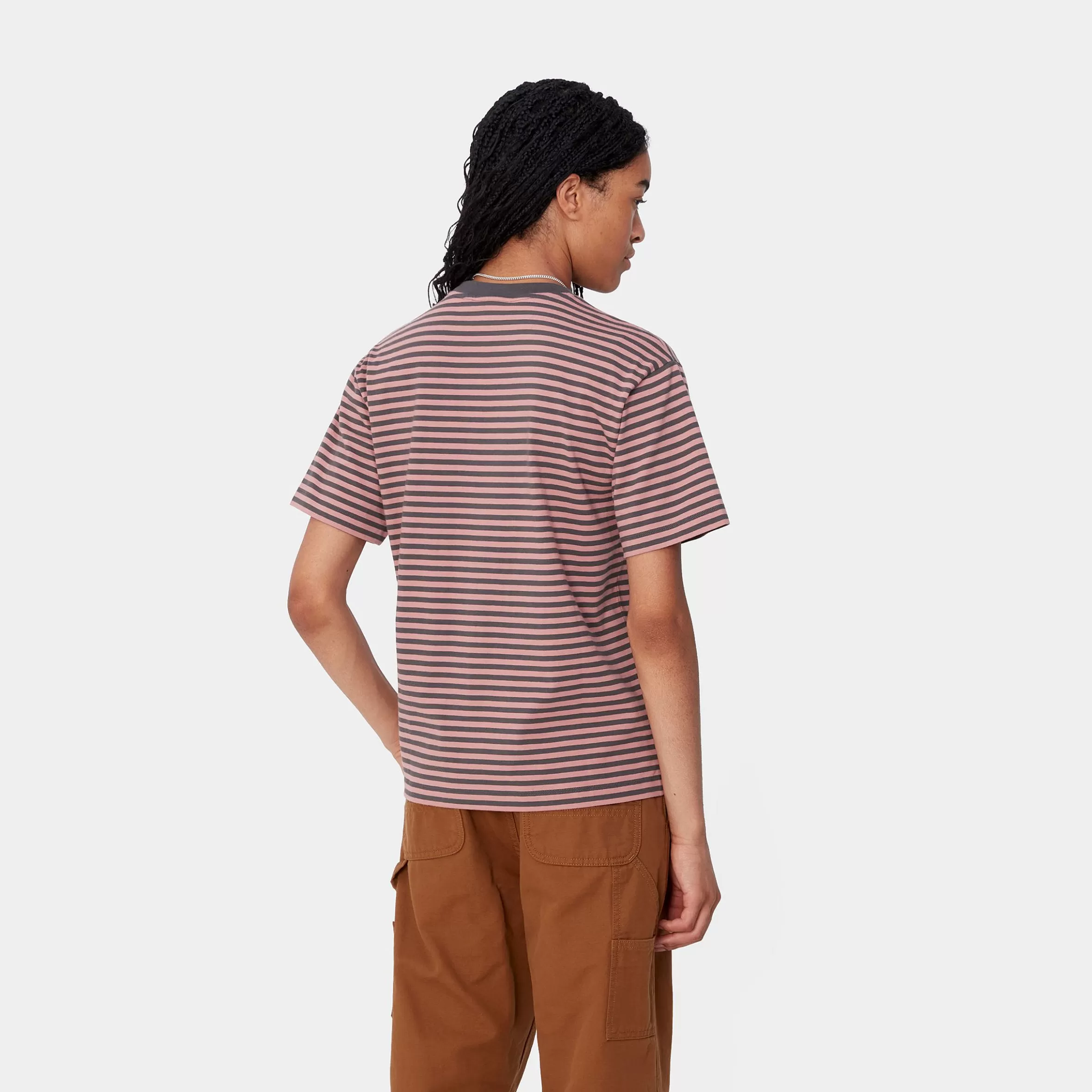 T-Shirts | Carhartt WIP W' S/S Verner T-Shirt Verner Stripe, Graphite / Dusty Rose