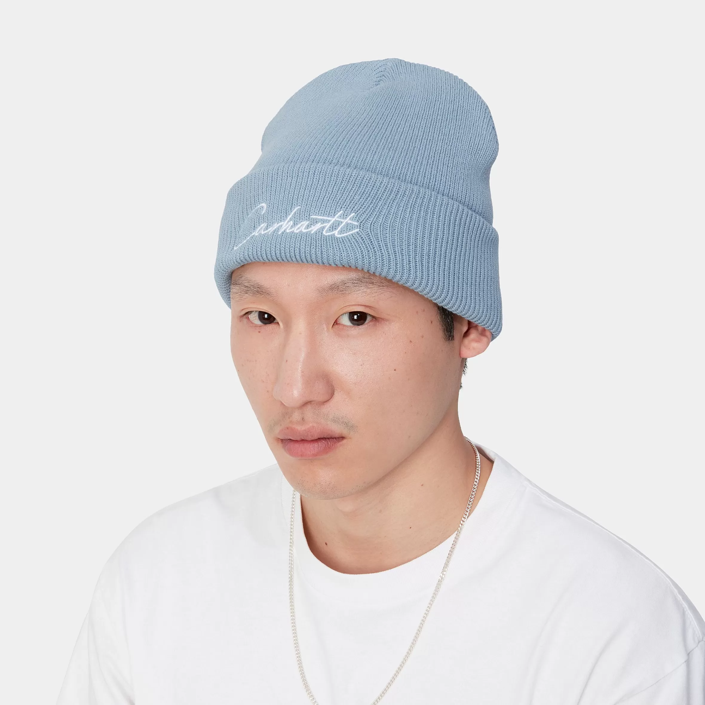 Acessórios | Bonnets | Carhartt WIP Watcher Beanie Misty Sky / White