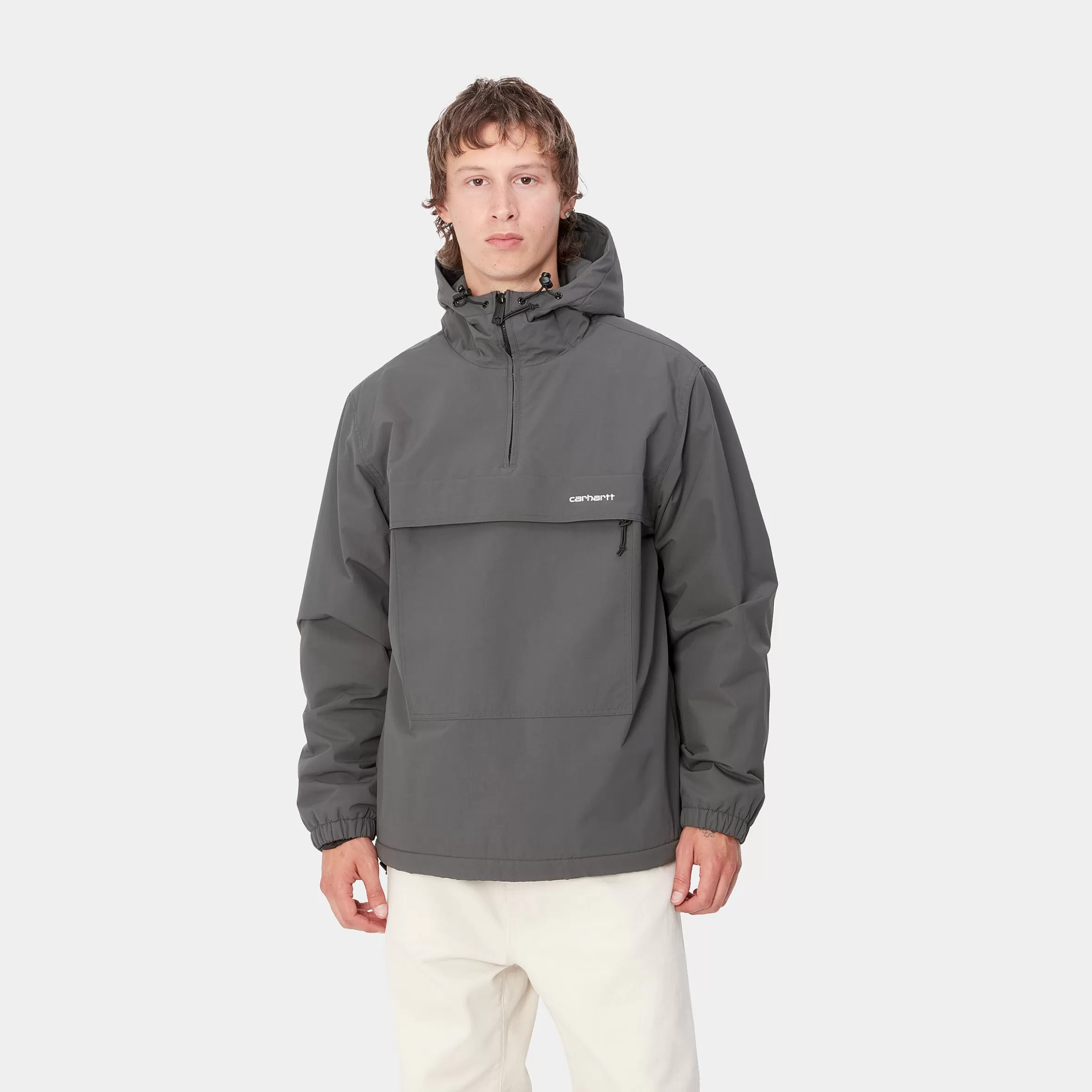 Blusões E Coletes | Carhartt WIP Windbreaker Pullover (Winter) Graphite / White